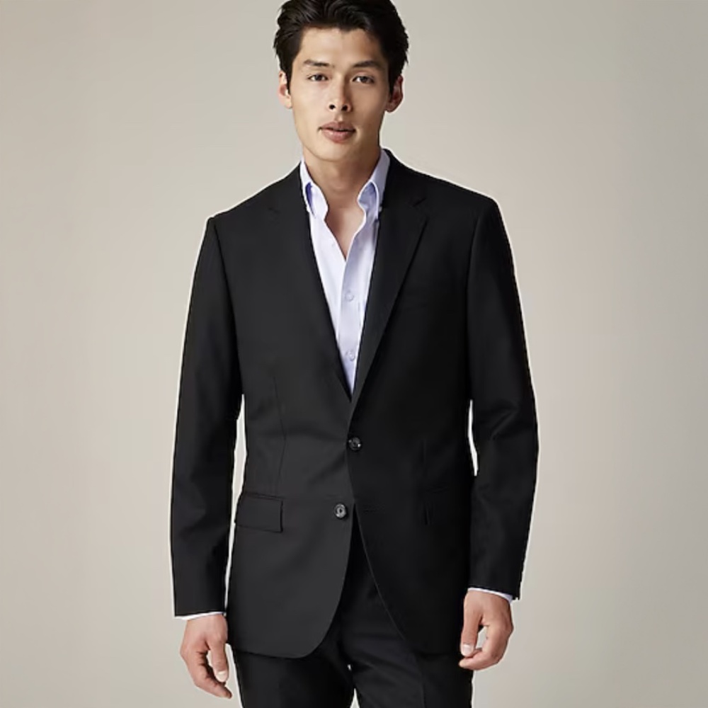 J.Crew Ludlow Slim-Fit Italian Wool Black Jacket - Suit Available